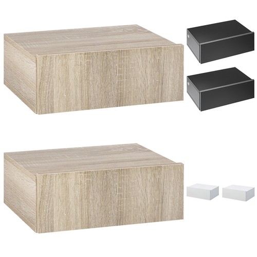 Homcom set comodini sospesi - homcom, 2