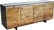 DecHome Madia Design Vintage 180x76h in Legno con 4 Ante Marrone Fuerteventura