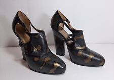 Scarpe Lusso Tacco 13 BOTTEGA VENETA Italy Pelle Cinturino N. 39 Rettile