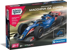 Macchina da Corsa Blu Kit Montaggio Mechanics 2 Modelli Diversi Clementoni