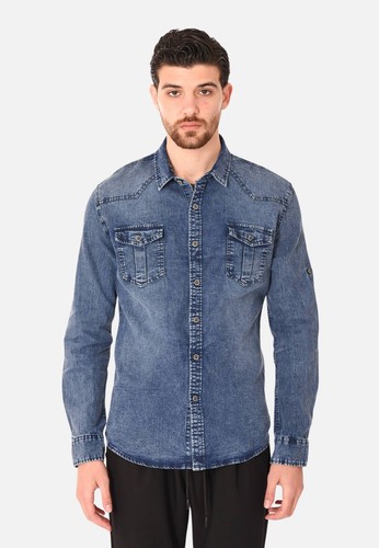 Camicia uomo jeans slim fit - camicia,