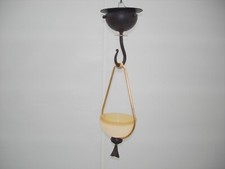 LISELLE SOSPENSIONE 1 FOGLIA ORO FERRO BATTUTO LAMP INTERNARIONAL FINITURA ORO