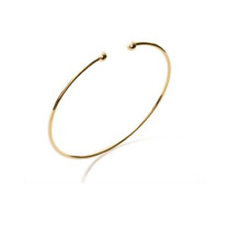 Braccialetto Bangle Aperto Sfere Placcato Oro 18 Carati 750/1000 Gioielli Da /