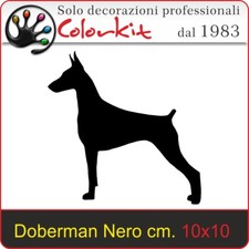 Adesivo Cane Doberman Nero cm