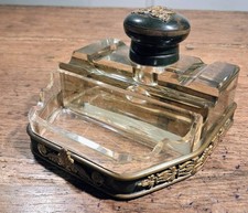 MAGNIFIQUE ENCRIER EN VERRE ET