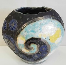 Vaso Raku NOTTE E GIORNO