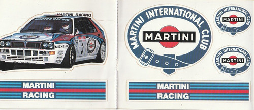 Adesivi martini racing lancia - racing,