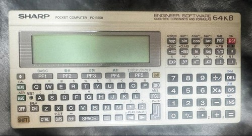 Sharp pocket computer - computer, pc-e550