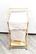 Cesto Porta Biancheria Foppapedretti In Legno Con Sacca Cotone Pieghevole