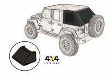 cappotta copertura Soft Top Jeep Wrangler JK 4 porte completa in tessuto nero