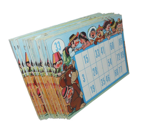 Lotto vecchie cartelle tombola - vecchie,