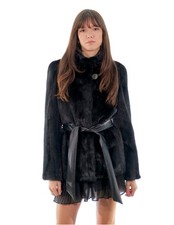 Giacca visone orizzontale 68cm