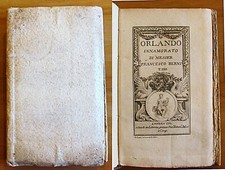 Francesco Berni - ORLANDO INNAMORATO -  Ed. Masi - Livorno, 1781 - Raro, Ottimo*