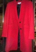 cappotto colore rosso elegante da donna lungo taglia M/L