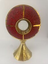 Ostensorio, Schwäbisch Gmünd, ottone dorato, smaltato, fondo di magazzino, 1970 circa