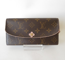 Autentico portafoglio lungo LOUIS VUITTON Monogram Emilie Flower S#44914