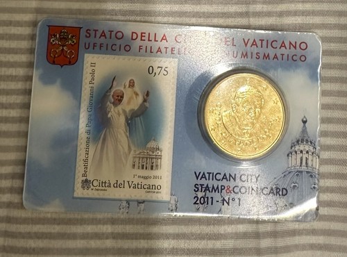 Vaticano stamp coin card - stamp,