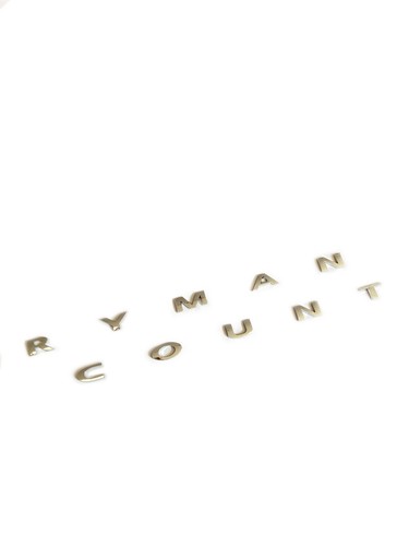 Scritta rnr lettere cromate - scritta,