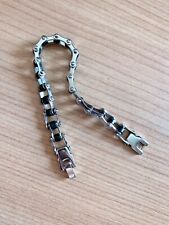 Bracciale modello Catena Bicicletta Moto in acciaio e caucciù - Lunghezza 19 cm