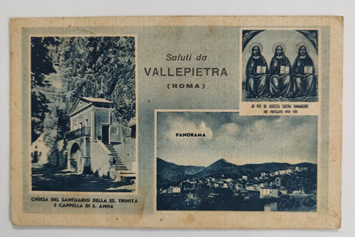 Cartolina roma vallepietra - cartolina,