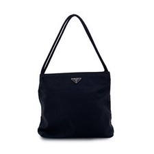 Autentica borsa Prada vintage nera tessuto nylon città tote bag