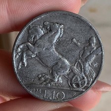 VITTORIO EMANUELE III 10 LIRE 1928 BIGA FALSO DA'EPOCA DI OTTIMA MANIFATTURA