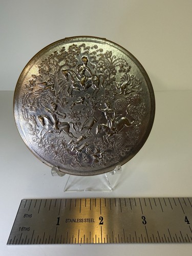 Vintage silver tone metal - silver,