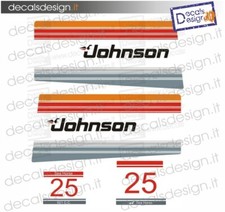 Adesivi motore marino fuoribordo Johnson 25 cv  seahorse gommone barca