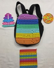 Zaino Pop It Fidget Nero e 3