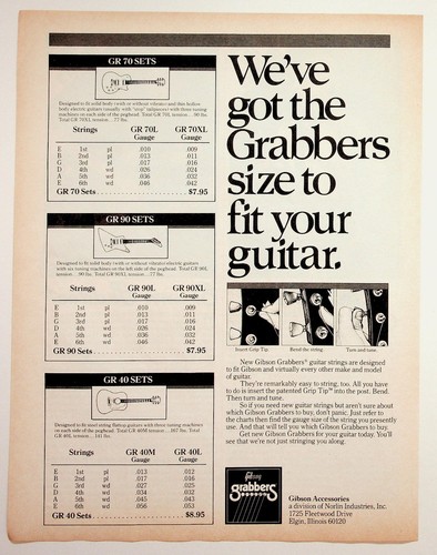 Vintage gibson grabbers - vintage, corde