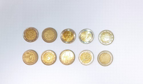 Stock monete commemorative - monete,