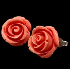 ORECCHINI FIORI ROSE ROSA A