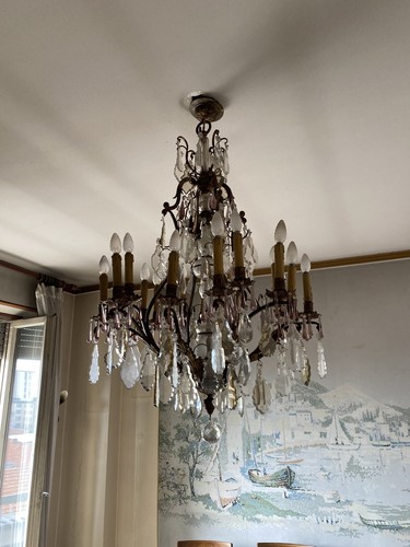 Antico lampadario pendente - , in