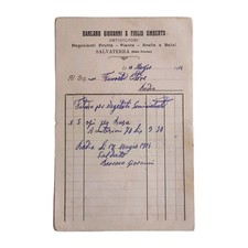 1914 Barcaro Giovanni E Figlio Umberto Frutta Piante Salvaterra Fattura C03844