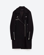 ZARA CAPPOTTO NERO MISTO LANA