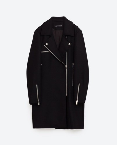 Zara cappotto nero misto - zara,