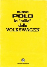 RARA BROCHURE ORIGINALE VOLKSWAGEN POLO 1000 - Ediz.  1/1982