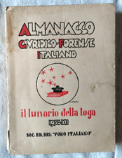 Almanacco Giuridico-Forense italiano Lunario della Toga 1934 XII, Ed. Foro, 1933