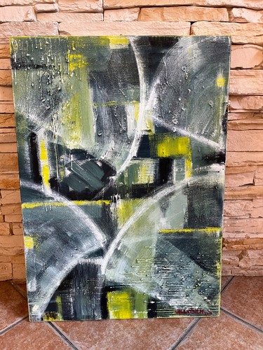 Quadro astratto dipinto - a, mano