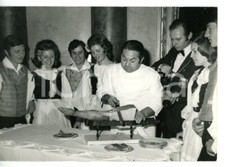 1971 MILANO Circolo della Stampa - Degustazione prosciutto SAN DANIELE *Foto