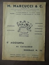 Radio Giradischi Radioline Fonografi Cataloghi Industriali Marcucci Anni '50-'60