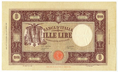 1000 lire barbetti grande - lire,