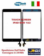TOUCH SCREEN Vetro iPad Mini 2 A1489 A1490 A1491 Connettore IC+HOME BUTTON NERO