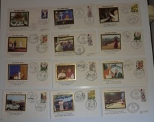 12 Buste Commemorative Vaggi del Papa the golden series 1983 Italia XX Congresso