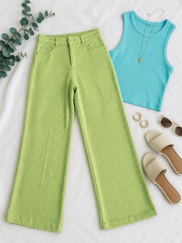 Pantalone zara verde lime - zara,