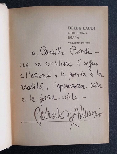 D'Annunzio libro dedica