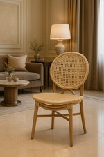 Sedia da pranzo in rattan