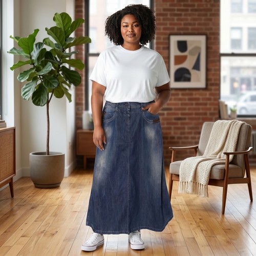 Salsa jeans denim maxi - denim, gonna