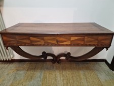 MOBILE CONSOLLE TAVOLINO INGRESSO IN LEGNO NOCE CLASSICO VINTAGE