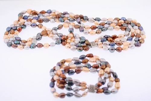 Collana bracciale perle - collana,